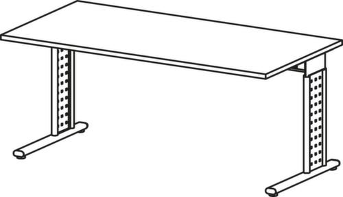 Gera Höhenverstellbarer Schreibtisch Milano mit C-Fußgestell Technische Zeichnung 3 L
