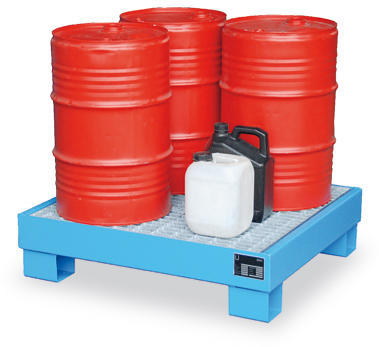 PE-Auffangwanne für 60-Liter-Fässer: Auffangvolumen 60 l, Boden