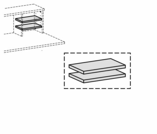 Einlegeboden für Thekenvorbau Technische Zeichnung 1 L