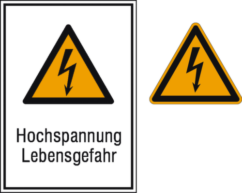 Vorsicht Elektrische Spannung Symbol Schild 