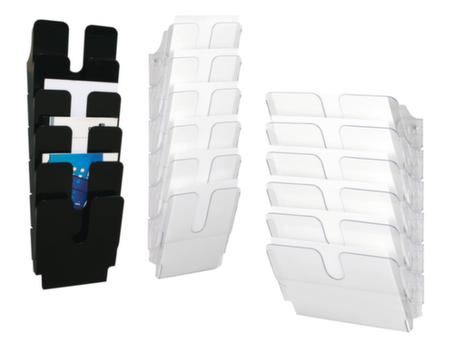 Prospektspender weiß A4 quer 6 Fächer Wandmontage Durable FLEXIPLUS 