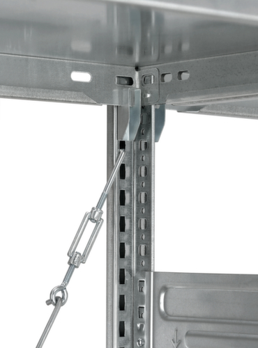 hofe System-Steckregal in Standard Bauart, Höhe x Breite x Tiefe 3000 x 1310 x 335 mm, 7 Böden Detail 1 L