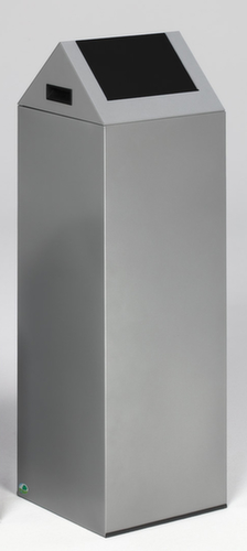 VAR Wertstoffsammler WSG 85 S mit Schwingdeckel, 89 l, silber, Deckel RAL7021 Schwarzgrau Standard 1 L