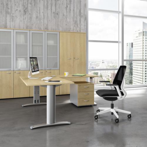 Quadrifoglio Anbautisch Practika für Schreibtisch mit 4-Fußgestell Milieu 2 L