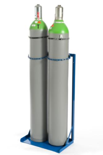 Rollcart Stahlflaschenständer, für 2 x 40 / 50-Liter-Stahlflaschen, Falschen Ø 210 - 250 mm Standard 1 L