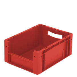 Euronorm-Sichtlagerbehälter mit Eingrifföffnung, rot, HxLxB 170x400x300 mm