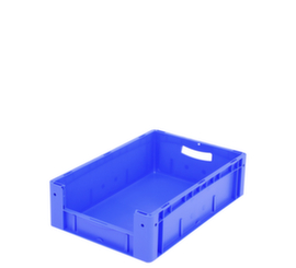Euronorm-Sichtlagerbehälter mit Eingrifföffnung, blau, HxLxB 170x600x400 mm