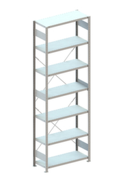 META System-Steckregal, Höhe x Breite x Tiefe 3000 x 1056 x 436 mm, 7 Böden