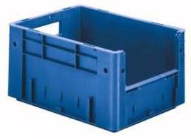 Euronorm-Stapelbehälter mit Eingriff, blau, Inhalt 17,5 l