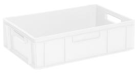 Euronorm-Stapelbehälter Basic mit verstärktem Rippenboden, weiß, Inhalt 33 l