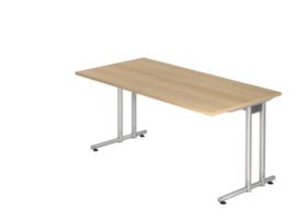 Schreibtisch Terra Nova mit C-Fußgestell, Breite x Tiefe 1600 x 800 mm, Platte Eiche