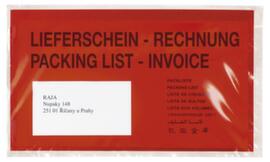 Raja Dokumententasche "Lieferschein-Rechnung/Packing list-Invoice", DIN lang