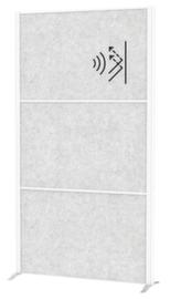 MAUL Stellwand-Tafel MAULconnecto, Höhe x Breite 1800 x 1000 mm, Wand hellgrau