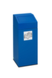 Wertstoffsammler inklusive Aufkleber, 45 l, RAL5010 Enzianblau, Deckel blau