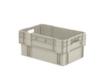 Euronorm-Drehstapelbehälter mit Rippenboden, grau, Inhalt 50 l