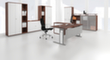Gera Höhenverstellbarer Schreibtisch Pro mit C-Fußgestell in silber Milieu 3 S