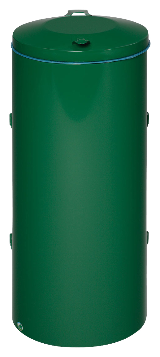 VAR Feuersicherer Abfallsammler Kompakt, 120 l, RAL6001 Smaragdgrün Standard 1 ZOOM