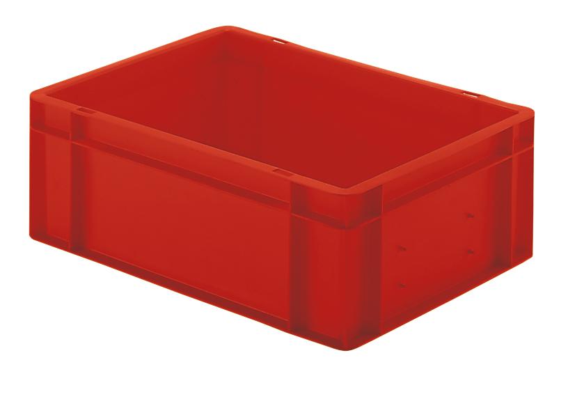Lakape Euronorm-Stapelbehälter Favorit Wände + Boden geschlossen, rot, Inhalt 33 l