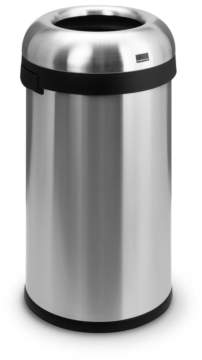 Offener Edelstahl-Abfallbehälter, 60 l Standard 1 ZOOM