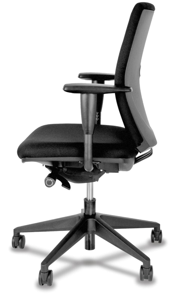 Bürodrehstuhl mit höhenverstellbarer Rückenlehne, schwarz Standard 2 ZOOM