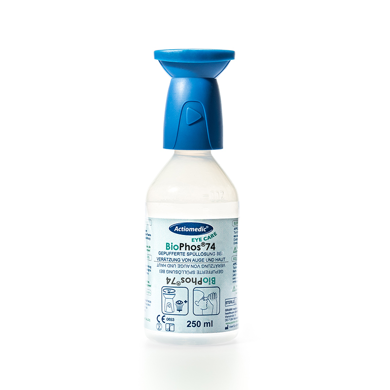actiomedic Augenspülflasche, 1 x 250 ml Pufferlösung BioPhos®74 Standard 1 ZOOM