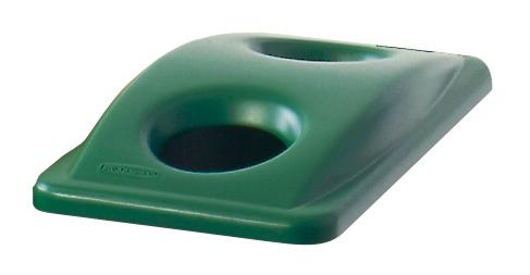Rubbermaid Deckel Slim Jim® für Flascheneinwurf für Wertstoffsammler, grün Standard 1 ZOOM