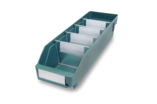 Regalkasten mit Sichtöffnung, grün, Tiefe 400 mm