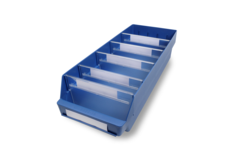 Regalkasten mit Sichtöffnung, blau, Tiefe 600 mm