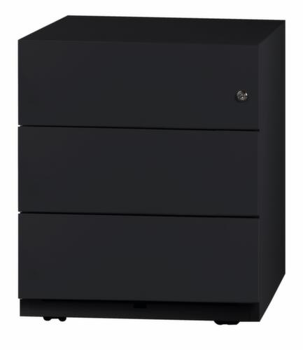 Bisley Rollcontainer Note, 3 Schublade(n), schwarz/schwarz