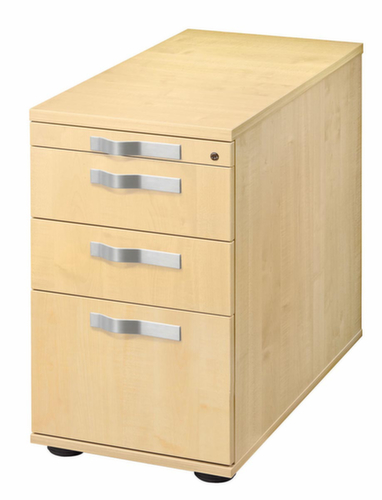 Standcontainer Solid mit HR-Auszug, 3 Schublade(n), Ahorn/Ahorn