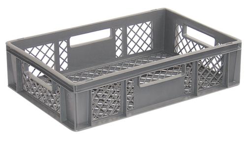 Euronorm-Stapelbehälter Basic mit verstärktem Rippenboden, grau, Inhalt 27 l