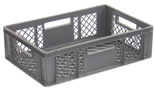 Euronorm-Stapelbehälter Basic mit verstärktem Rippenboden, grau, Inhalt 33 l