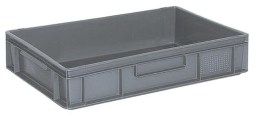 Euronorm-Stapelbehälter Basic mit verstärktem Rippenboden, grau, Inhalt 23 l