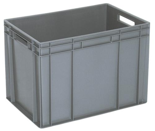 Euronorm-Stapelbehälter Basic mit verstärktem Rippenboden, grau, Inhalt 83 l
