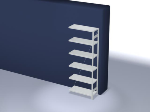 hofe System-Steckregal Anbaufeld, Höhe x Breite x Tiefe 2500 x 1010 x 435 mm, 6 Böden