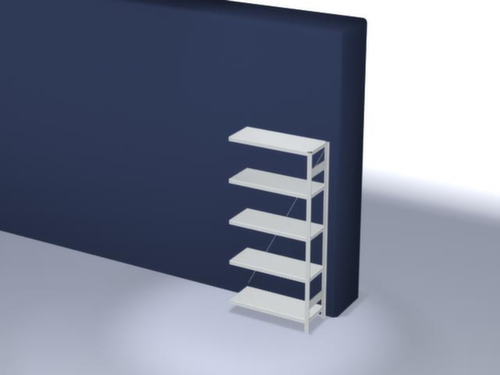 hofe System-Steckregal in Standard Bauart, Höhe x Breite x Tiefe 2000 x 1010 x 435 mm, 5 Böden