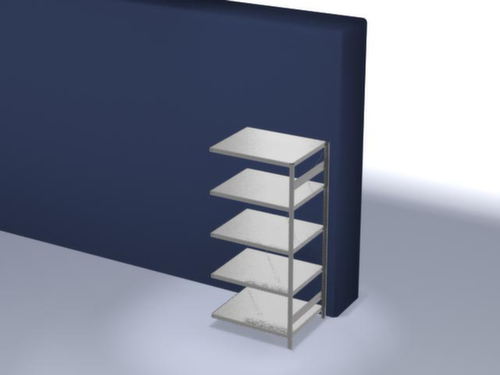 hofe System-Steckregal in Standard Bauart, Höhe x Breite x Tiefe 2000 x 1010 x 835 mm, 5 Böden