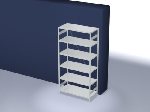 hofe System-Steckregal in Standard Bauart, Höhe x Breite x Tiefe 2500 x 1360 x 635 mm, 6 Böden