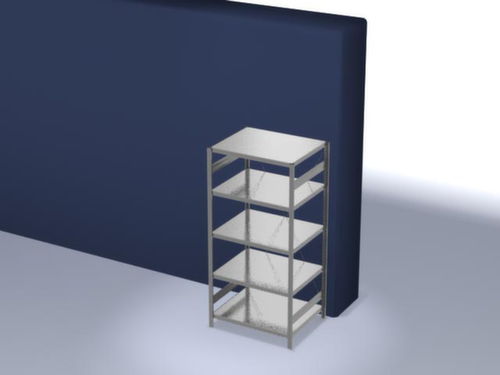 hofe System-Steckregal in mittelschwerer Bauart, Höhe x Breite x Tiefe 2000 x 1060 x 835 mm, 5 Böden