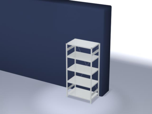 hofe System-Steckregal in mittelschwerer Bauart, Höhe x Breite x Tiefe 2000 x 1060 x 635 mm, 5 Böden