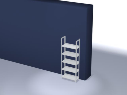 hofe Akten-Schraubregal, 5 Böden, RAL7035 Lichtgrau