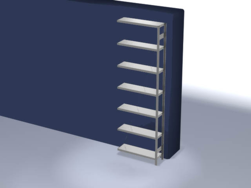 hofe Traversenregal in Standard Bauart, Höhe x Breite x Tiefe 3000 x 1010 x 335 mm, 7 Böden