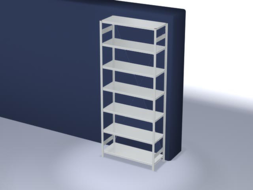 hofe Traversenregal in Standard Bauart, Höhe x Breite x Tiefe 3000 x 1360 x 535 mm, 7 Böden