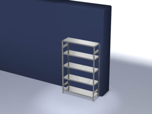 hofe Traversenregal in mittelschwerer Bauart, Höhe x Breite x Tiefe 2000 x 1360 x 435 mm, 5 Böden
