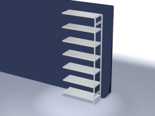 hofe Traversenregal in mittelschwerer Bauart, Höhe x Breite x Tiefe 3000 x 1310 x 535 mm, 7 Böden