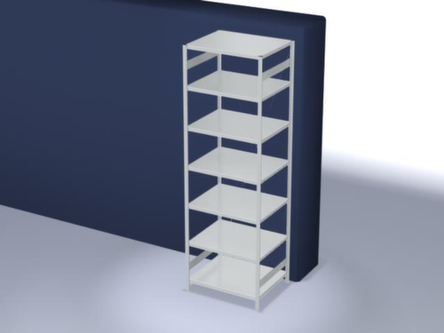 hofe Traversenregal in schwerer Bauart, Höhe x Breite x Tiefe 3000 x 1060 x 835 mm, 7 Böden