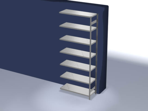 hofe Traversenregal in schwerer Bauart, Höhe x Breite x Tiefe 3000 x 1310 x 535 mm, 7 Böden