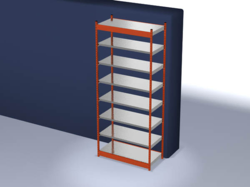 hofe Steckregal, Höhe x Breite x Tiefe 3000 x 1360 x 600 mm, 7 Böden