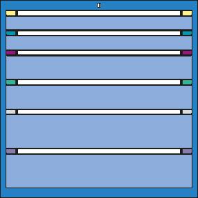 Thurmetall Schubladenschrank mit Breite 805 mm, 6 Schublade(n)
