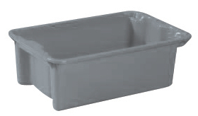 Drehstapelbehälter, grau, Inhalt 34 l